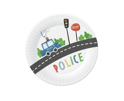 Talerzyki papierowe Policja 18 cm, 6 szt. Talerzyki papierowe Policja 18 cm, 6 szt.