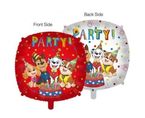 Balon foliowy Psi Patrol z ciężarkiem, 46cm Balon foliowy Psi Patrol z ciężarkiem, 46cm