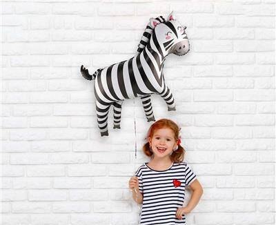 Balon foliowy Zebra, 80 x 78 cm, Balon foliowy Zebra, 80 x 78 cm,