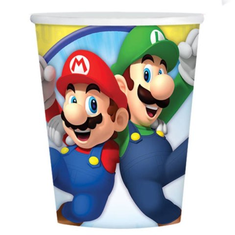 Kubeczki urodzinowe Super Mario, 250 ml, 8 szt. Kubeczki urodzinowe Super Mario, 250 ml, 8 szt.