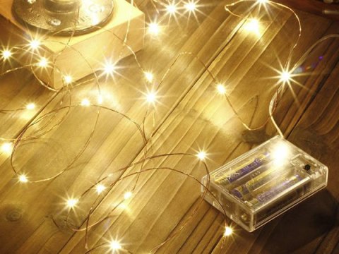 Lampki LED, Ciepły biały, 30 diod Lampki LED, Ciepły biały, 30 diod
