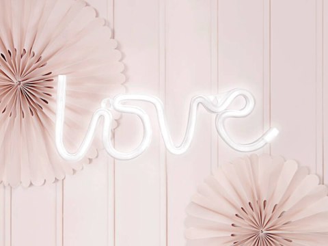 Neon LED - Love, biały, 34,5x13cm Neon LED - Love, biały, 34,5x13cm