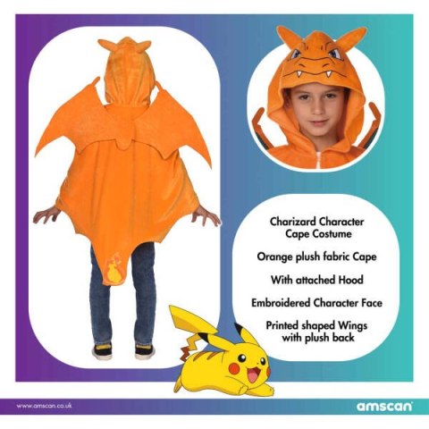 Strój, Kostium Charizard, Pokemon - Peleryna Strój, Kostium Charizard, Pokemon - Peleryna
