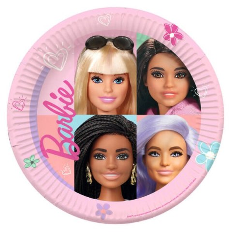 Talerzyki Barbie, Barbie Sweet Life, 23cm, 8 szt. Talerzyki Barbie, Barbie Sweet Life, 23cm, 8 szt.