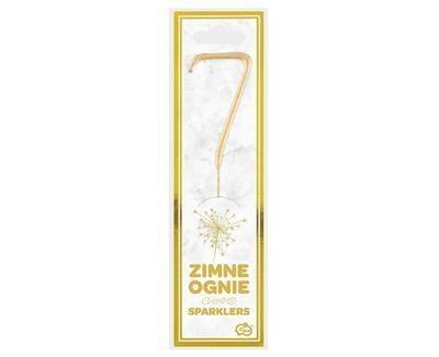Zimne ognie złota cyfra 7, 17cm Zimne ognie złota cyfra 7, 17cm