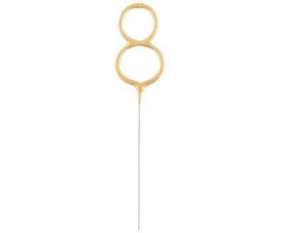 Zimne ognie złota cyfra 8, 17cm Zimne ognie złota cyfra 8, 17cm