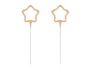 Zimne ognie złote gwiazdki, 16,5 cm, 2 sztuki