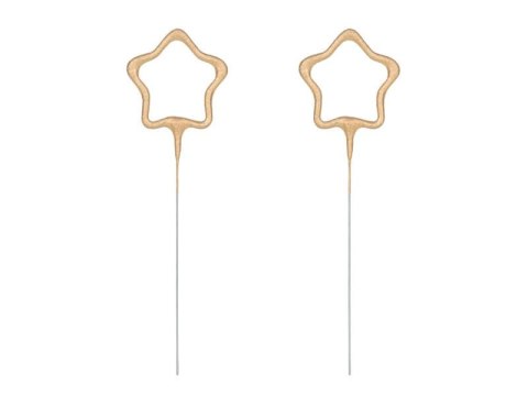 Zimne ognie złote gwiazdki, 16,5 cm, 2 sztuki Zimne ognie złote gwiazdki, 16,5 cm, 2 sztuki