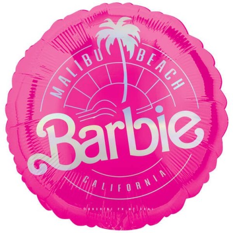Balon Foliowy - Barbie, okrągły, 43cm Balon Foliowy - Barbie, okrągły, 43cm