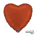 Balon Foliowy - Satynowe, ceglasty, 46 cm, Grabo