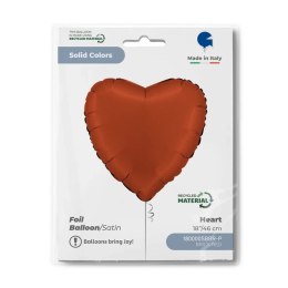 Balon Foliowy - Satynowe, ceglasty, 46 cm, Grabo