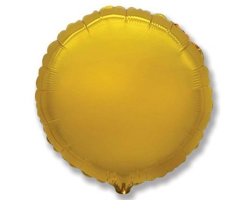 Balon Foliowy okrągły, złoty, 46 cm Balon Foliowy okrągły, złoty, 46 cm