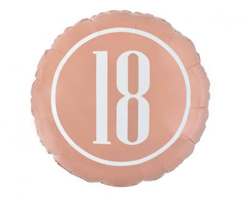 Balon foliowy 18, różowe złoto, 46 cm Balon foliowy 18, różowe złoto, 46 cm