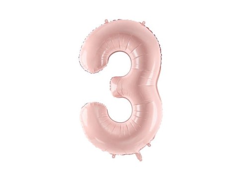 Balon foliowy Cyfra ''3'', 72cm, jasny różowy Balon foliowy Cyfra ''3'', 72cm, jasny różowy