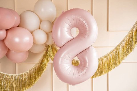 Balon foliowy Cyfra ''8'', 72cm, jasny różowy Balon foliowy Cyfra ''8'', 72cm, jasny różowy