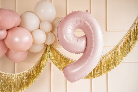 Balon foliowy Cyfra 9, 72cm, jasny różowy Balon foliowy Cyfra 9, 72cm, jasny różowy