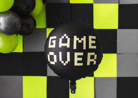 Balon foliowy Game Over, 46 cm Balon foliowy Game Over, 46 cm
