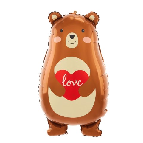 Balon foliowy Miś z sercem Love 48x79cm Balon foliowy Miś z sercem Love 48x79cm