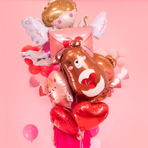 Balon foliowy Miś z sercem Love 48x79cm Balon foliowy Miś z sercem Love 48x79cm