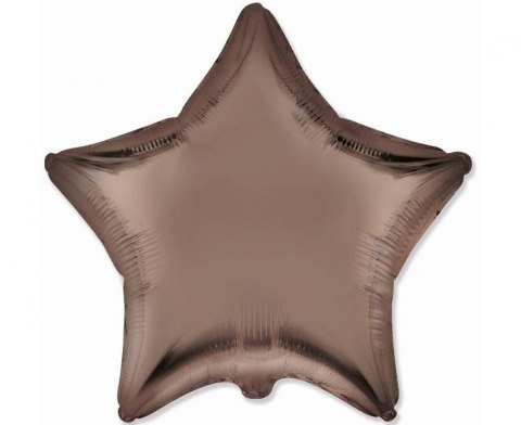 Balon foliowy gwiazdka, satynowa, brązowa, 45cm, Flexmetal Balon foliowy gwiazdka, satynowa, brązowa, 45cm, Flexmetal