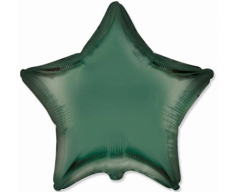 Balon foliowy gwiazdka, satynowa, ciemno zielona, 45cm, Flexmetal Balon foliowy gwiazdka, satynowa, ciemno zielona, 45cm, Flexmetal