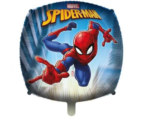 Balon foliowy kwadratowy Spiderman z ciężarkiem, 46cm Balon foliowy kwadratowy Spiderman z ciężarkiem, 46cm