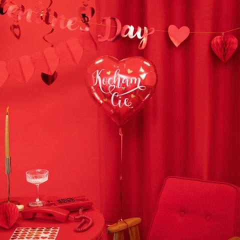 Balon foliowy serce Kocham Cię, 45cm Balon foliowy serce Kocham Cię, 45cm