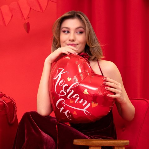 Balon foliowy serce Kocham Cię, 45cm Balon foliowy serce Kocham Cię, 45cm