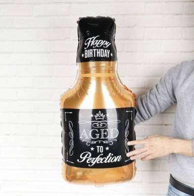 Balon foliowy urodzinowy, Butelka Whisky, 43x76cm Balon foliowy urodzinowy, Butelka Whisky, 43x76cm