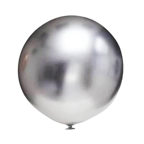Balony lateksowe Chrome srebrne, 45cm, 15 szt. Balony lateksowe Chrome srebrne, 45cm, 15 szt.