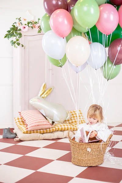 Balony lateksowe Strong, Niebieskie, Pastel Light Misty Blue, 30cm, 10 szt.