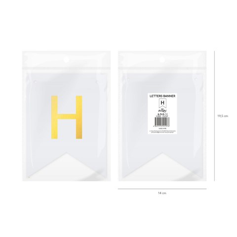 Baner DIY 16x12 cm - literka H Baner DIY 16x12 cm - literka H