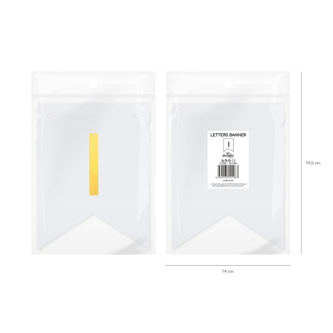 Baner DIY 16x12 cm - literka I Baner DIY 16x12 cm - literka I
