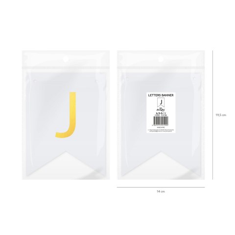 Baner DIY 16x12 cm - literka J Baner DIY 16x12 cm - literka J