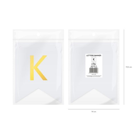 Baner DIY 16x12 cm - literka K Baner DIY 16x12 cm - literka K