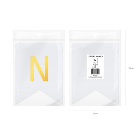 Baner DIY 16x12 cm - literka N Baner DIY 16x12 cm - literka N