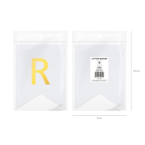 Baner DIY 16x12 cm - literka R Baner DIY 16x12 cm - literka R