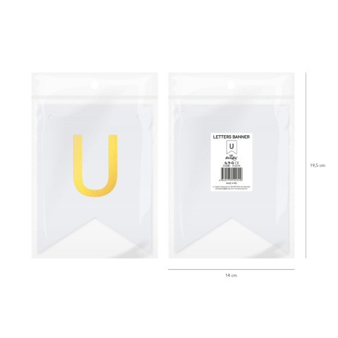 Baner DIY 16x12 cm - literka U Baner DIY 16x12 cm - literka U