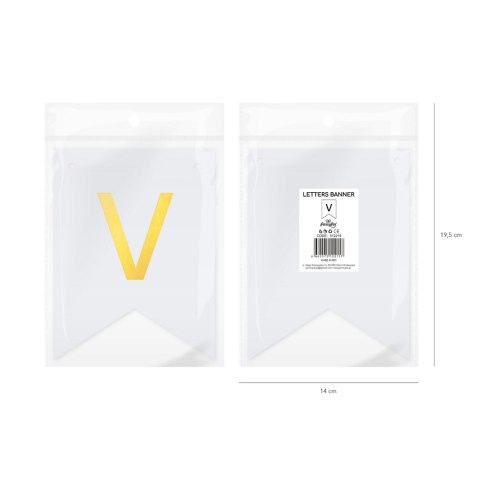 Baner DIY 16x12 cm - literka V Baner DIY 16x12 cm - literka V