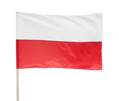 Flaga narodowa na drzewcu 120cm Flaga narodowa na drzewcu 120cm