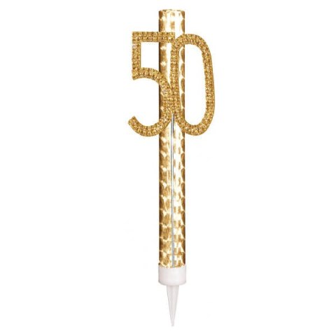 Fontanna, 50 urodziny, złota, 15cm Fontanna, 50 urodziny, złota, 15cm