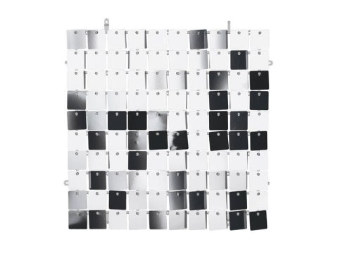Panel Cekinowy Srebrny, Kwadrat cekiny srebrne, 30x30cm