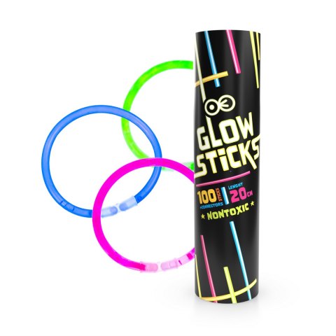 Świecące bransoletki fluorescencyjne, opaski party 100szt. Świecące bransoletki fluorescencyjne, opaski party 100szt.