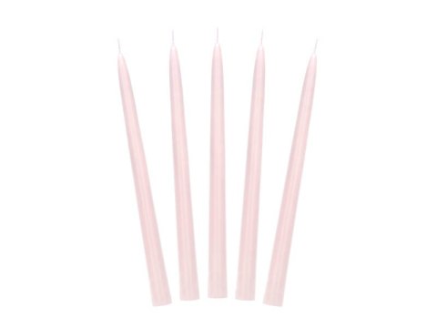 Świece stożkowe różowe, 24 cm, 10 szt. Świece stożkowe różowe, 24 cm, 10 szt.
