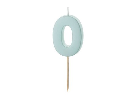 Świeczka urodzinowa Cyferka 0, jasny niebieski, 5,5cm Świeczka urodzinowa Cyferka 0, jasny niebieski, 5,5cm