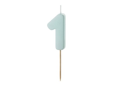Świeczka urodzinowa Cyferka 1, jasny niebieski, 5,5cm Świeczka urodzinowa Cyferka 1, jasny niebieski, 5,5cm