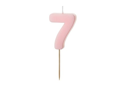 Świeczka urodzinowa Cyferka 7, różowa, 5,5cm Świeczka urodzinowa Cyferka 7, różowa, 5,5cm