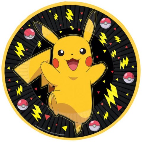 Talerzyki papierowe Pokemon Pikachu, 23 cm, 8 szt. Talerzyki papierowe Pokemon Pikachu, 23 cm, 8 szt.