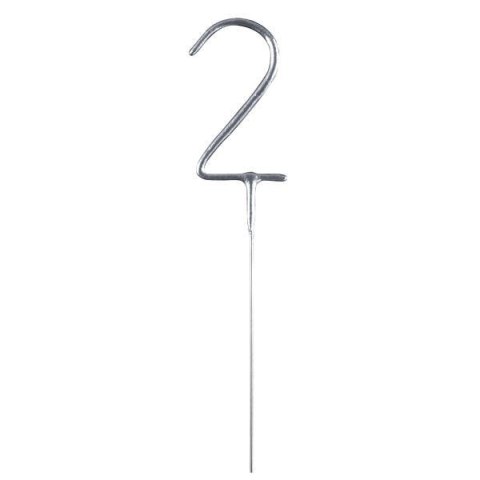 Zimne ognie srebrna cyfra 2, 17cm Zimne ognie srebrna cyfra 2, 17cm