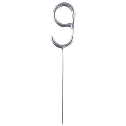 Zimne ognie srebrna cyfra 9, 17cm